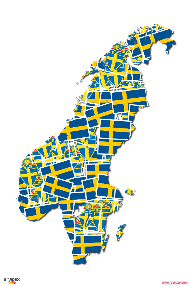 Sweden Shape Collage